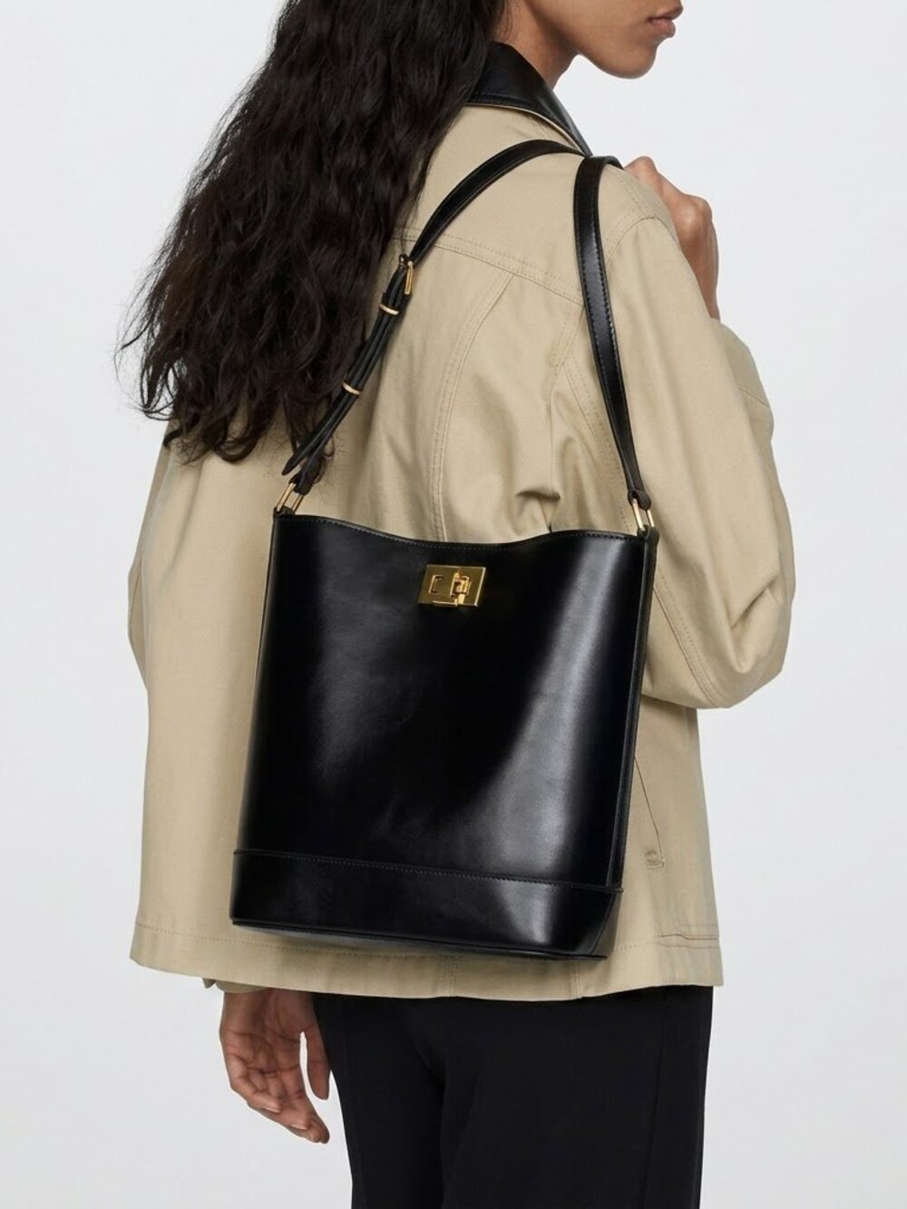 MANGO - Shopper Bag with Metallic Detail